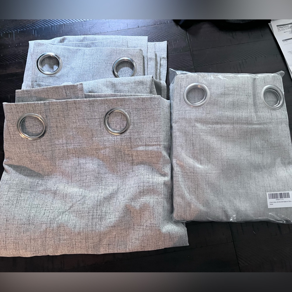 NEW Grey blackout curtains